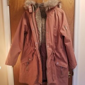 dusty rose parka